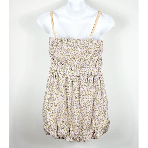 J Crew Summer Dress Size Medium Bubble Sundress Floral Sleeveless Straps Pockets - Picture 2 of 11